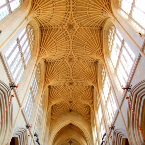 Bath Cathedral ceiling in summertime. The light helped to highlight the detail in this shot I took on a recent visit there.