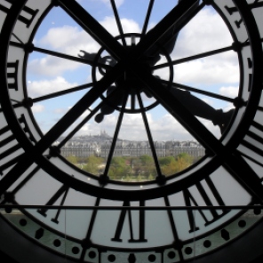 Montmartre seen through one of the immense clocks in the Musee d'Orsay. A photo I snapped in spring.