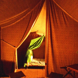 This tent and camp bed are to be found in Fontainebleau. I took this photo in the dim light and was pleased to see how well Napoleon's "glamping" experience came up.