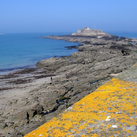 St Malo Fort at low tide
