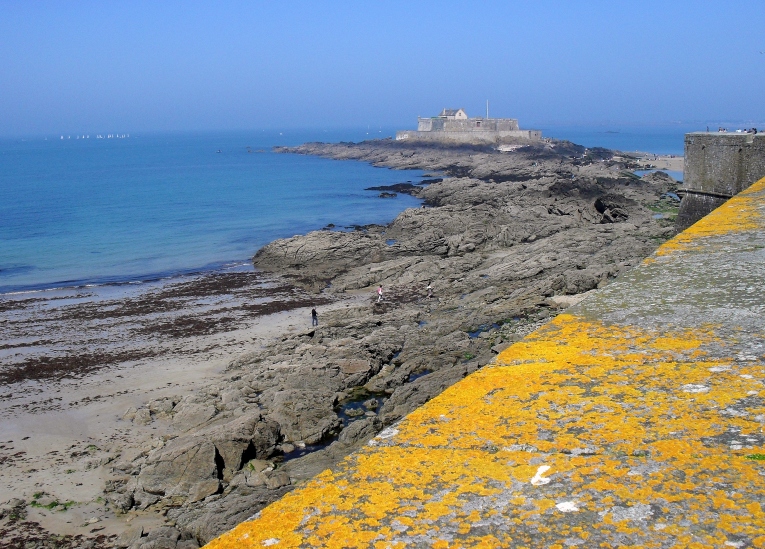 St Malo Fort at low tide