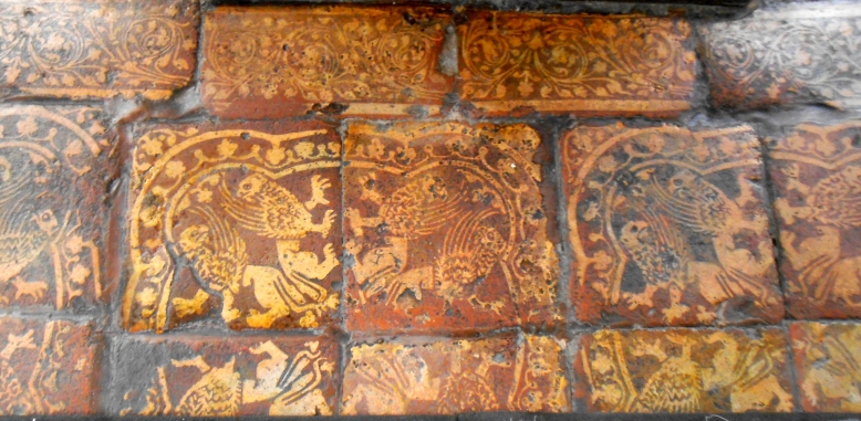 These amazing floor tiles in Westminster Cathedral have survived since medieval times. 