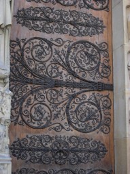This is the main door of Notre Dame. The wrought iron is stunningly beautiful
