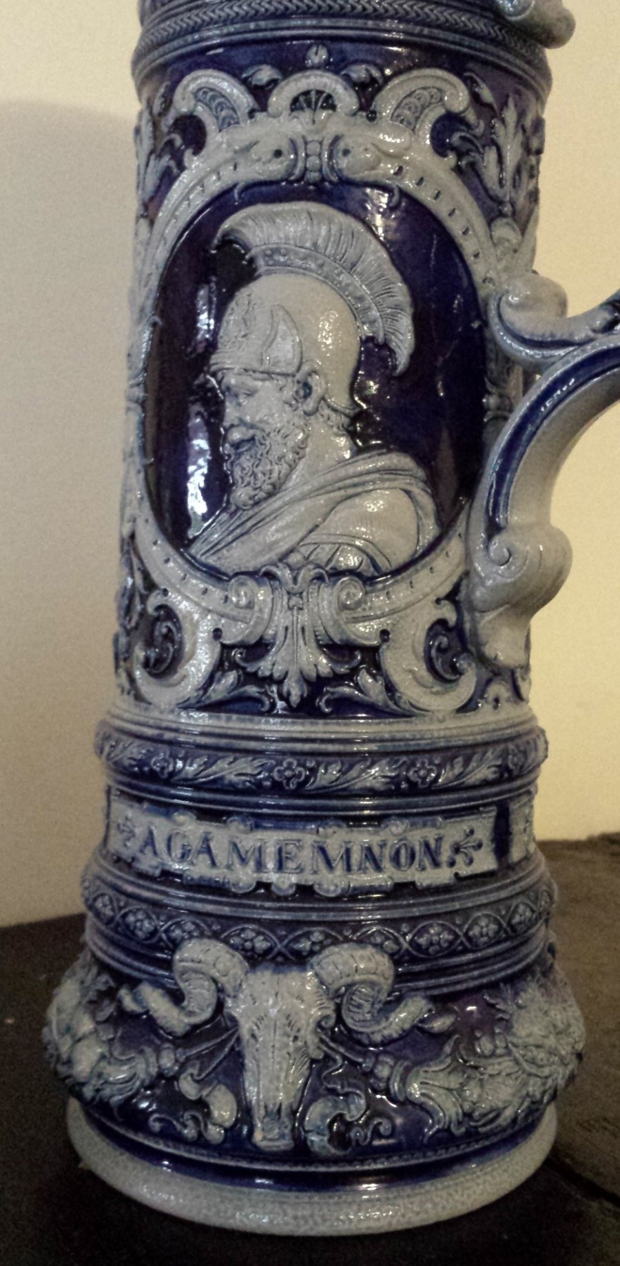 Agamemnon on a German stoneware humpen